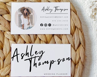 Beauty Business Card Canva Template Minimalist Business Cards Salon Business Card DIY Editable Business Card For Small Businesses