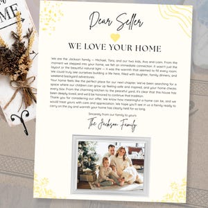 Plantilla de carta de oferta de vivienda / Carta de comprador de bienes raíces (Canva editable, descarga digital)