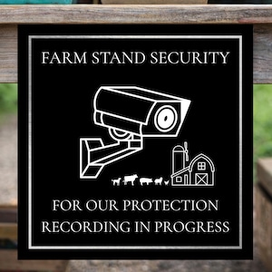 Étiquettes modifiables d'autocollants de sécurité en cours d'enregistrement pour stand de ferme | Modèle de toile modifiable Téléchargement numérique instantané