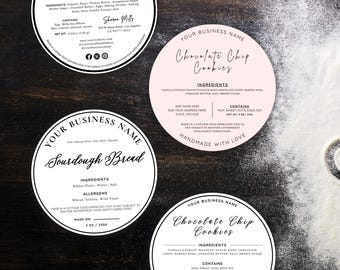 4 Editable Cottage Food Law Label Canva Templates, Farmstand Product Labels  Canva Template, Custom Stickers for Small Business Labels PNG
