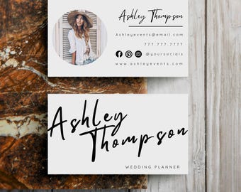 Beauty Business Card Canva Template Minimalist Business Cards Salon Business Card DIY Editable Business Card For Small Businesses