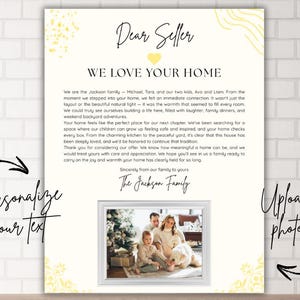 Carta de oferta de vivienda, plantilla de Canva para bienes raíces, carta de oferta del comprador, carta rellenable para el vendedor, nos encanta su casa, carta de bienes raíces