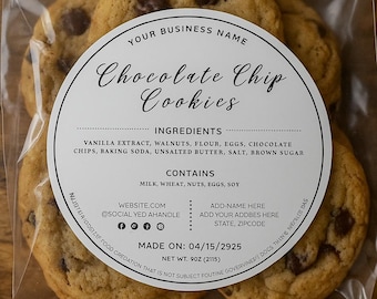 Plantillas editables de etiquetas de alimentos caseros en Canva / Etiquetas personalizadas para pequeñas empresas / PNG descarga instantánea Canva PDF JPG A1