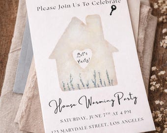 Bearbeitbare Housewarming Einladungs Vorlage | Druckbare Canva New Home Party einladen | Digitaler Download