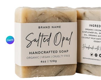 Soap Belly Band Template, Printable Soap Label Wrap, Handmade Soap Packaging, Editable Canva Template