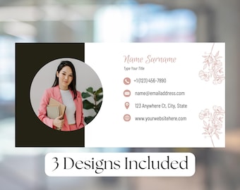 Email Signature Template Gmail Signature Canva Editable Email Signature Professional Email Signature Gmail Outlook Yahoo Signature Realtor