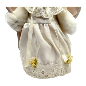 1986 Dakin Plush Angel Bear Tree Topper 10" Stuffed Animal White Christmas READ bild 3