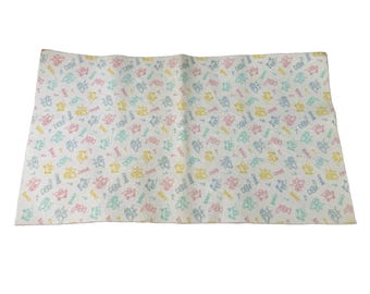 Vintage Pastel Color Hearts Waterproof Diaper Changing Pad Liner 23"X 13" Travel