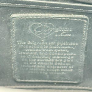 Maletín de cuero negro Brighton, bolso de hombro vintage para portátil, de viaje, VGC imagen 10