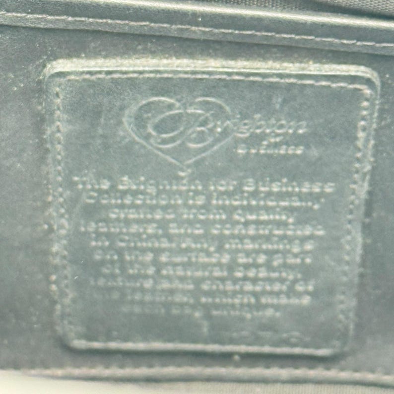 Maletín de cuero negro Brighton, bolso de hombro vintage para portátil, de viaje, VGC imagen 10