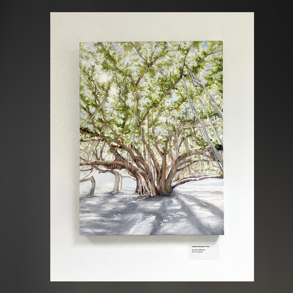 Lahaina Banyan Tree | Original Oil Painting on Canvas Art | 18"x24"