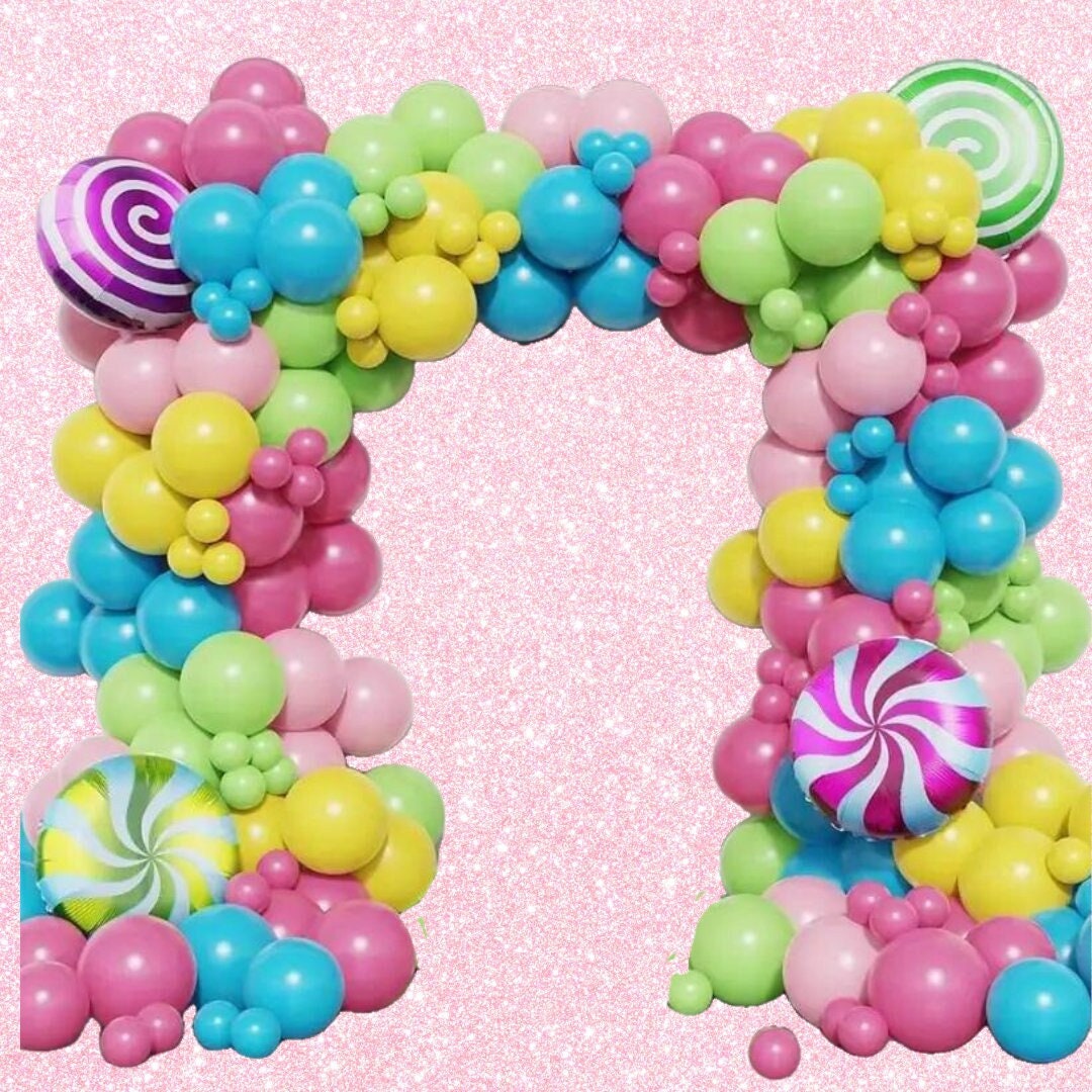 Candy Balloons Birthday Garland by PRTYSPLY