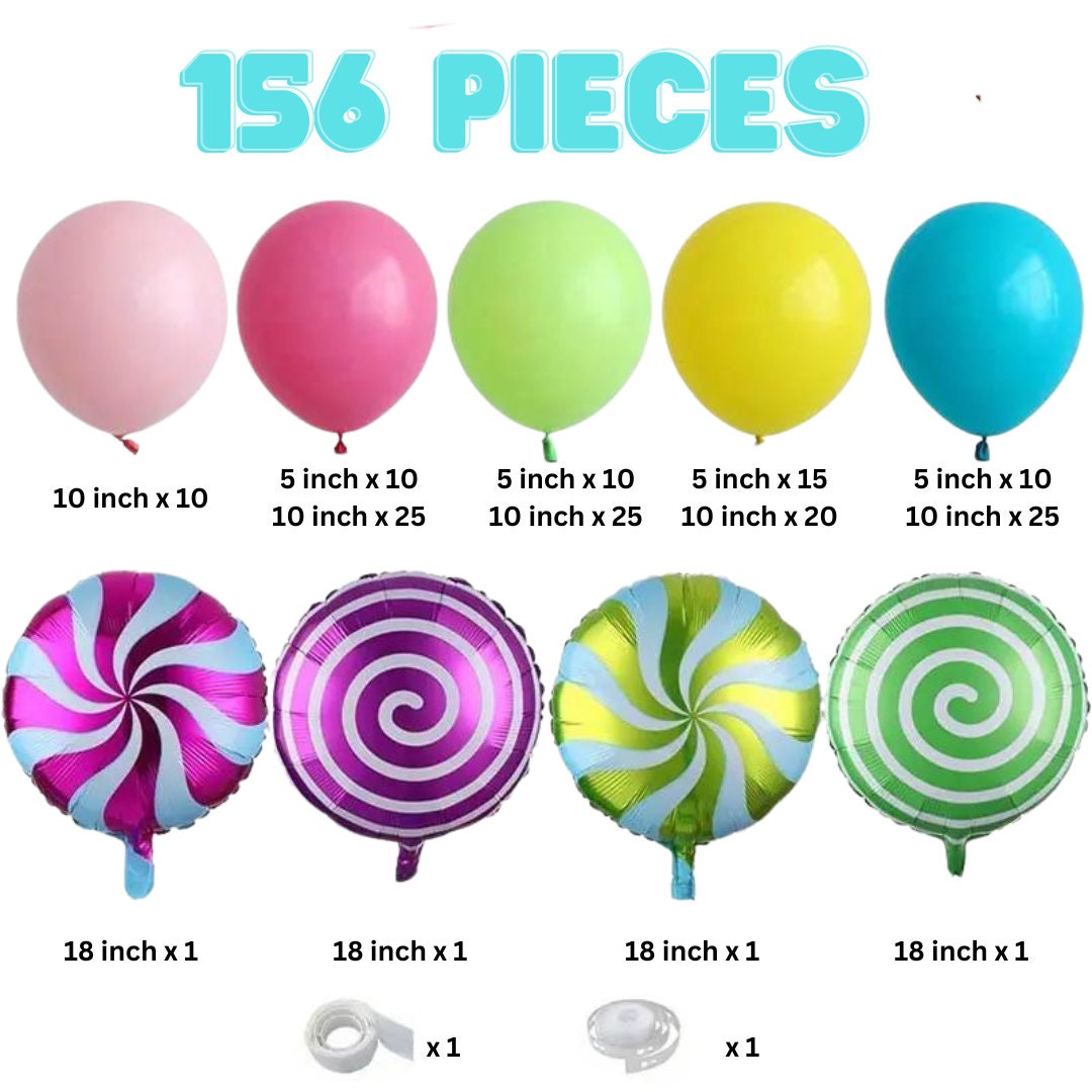 Candy Balloons Birthday Garland by PRTYSPLY