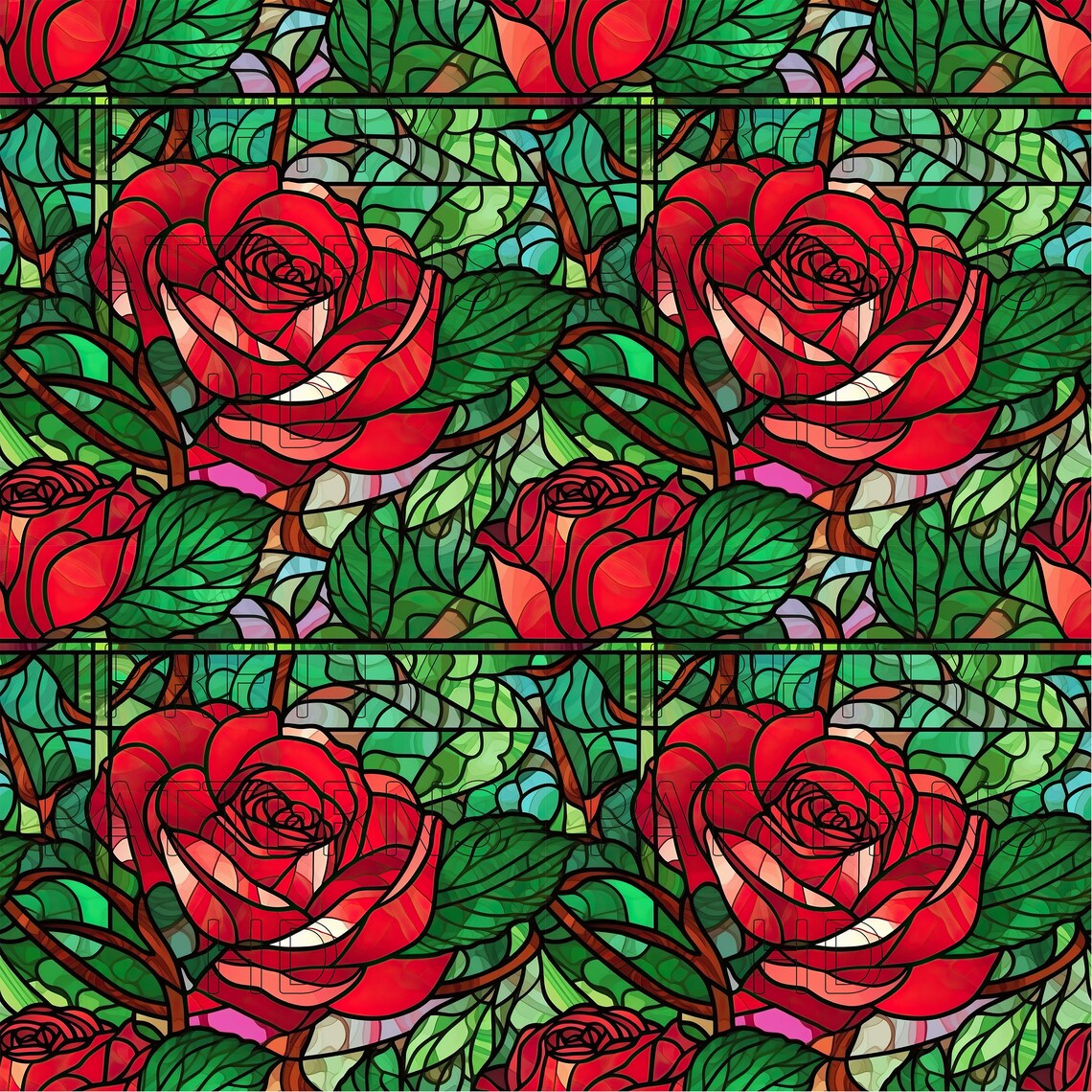Sg Roses Design SG Roses #1 - 4 Printable Scrapbook Sheets - Continuous Seamless ...