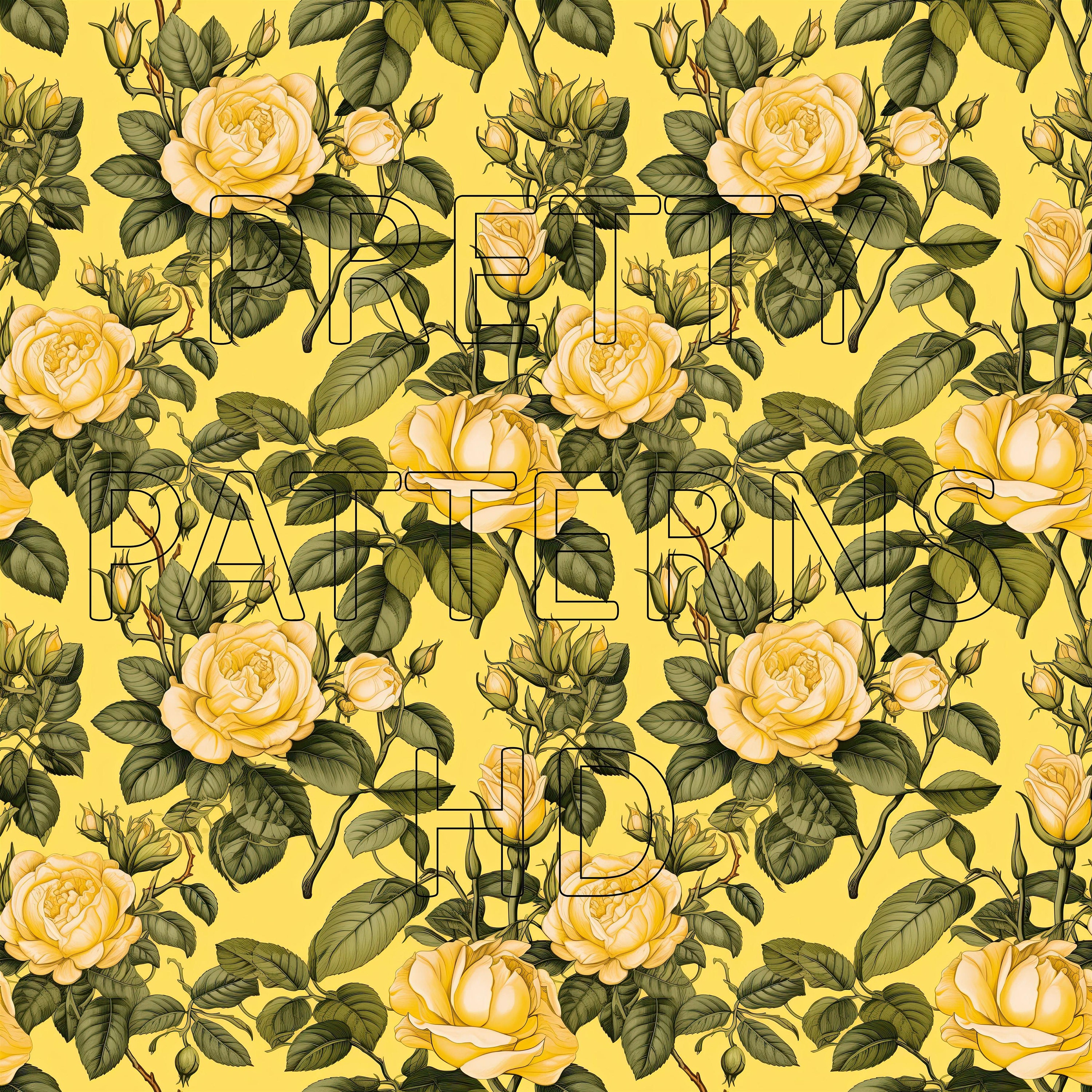 Yellow Roses To Print Illustrated Roses Yellow #2 - 8 Printable Scrapbook Sheets - Continuous ...