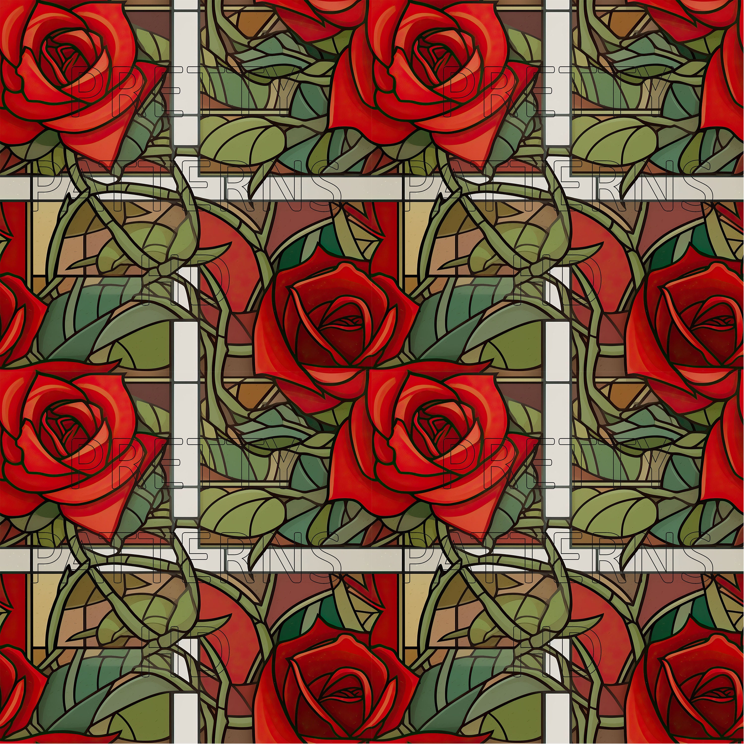 Sg Roses Design SG Roses #1 - 4 Printable Scrapbook Sheets - Continuous Seamless ...