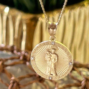 Patron Saint Anthony Gold Saint Pendants Medal St Anthony Patron