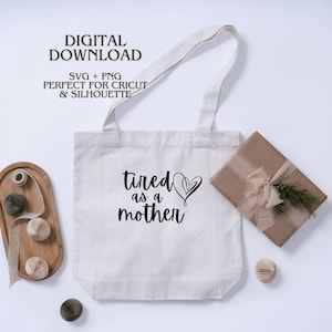 Stanca come una mamma SVG / Vita da mamma divertente SVG / Maglietta da caffè SVG / Download digitale per Cricut e Silhouette / File di taglio per decalcomania per tazza da mamma