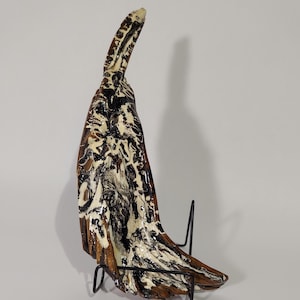 Resin Driftwood  13&quot; Driftwood Art Black and White
