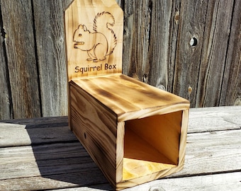 Handmade Squirrel Feeder/ Squirrel Box Feeder