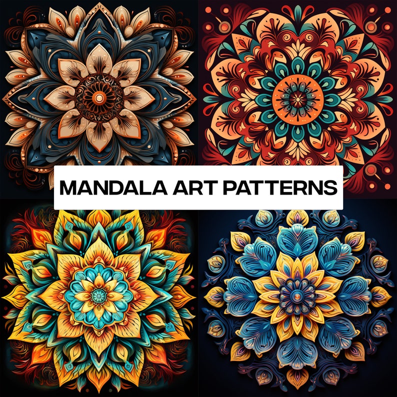 Tranquility Pattern Harmony and Tranquility: Mandala Art Patterns for Peaceful Home Decor ...