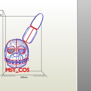 Springbonnie/Springtrap - Pepakura Foam/cardboard helmet Template for DIY Cosplay