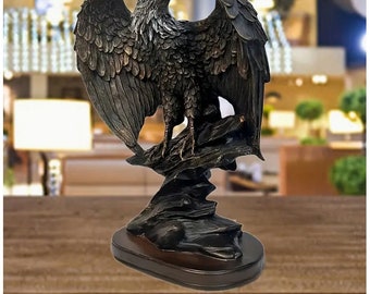 Grand aigle en fer Sculpture de jardin Aigle volant Pygargue à tête blanche  Cadeau fauconnier Décoration de jardin -  France