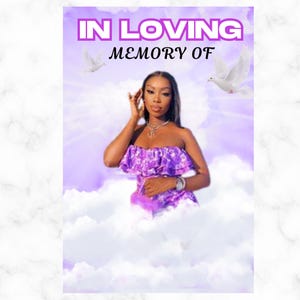 Personalized Grave Blanket Template: In Loving Memory (Digital Download Canva Template.
