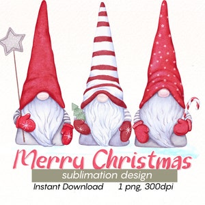 Christmas Gnome Png, Christmas clipart, Gnome for Holidays, Xmas Sublimation, Gnome Shirt design, Christmas Sub, Gnomes Sublimation.
