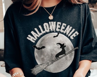 Dachshund Halloween Shirt, Halloweenie Wiener Dog Mom Tee, Spooky Season Ween Gifts