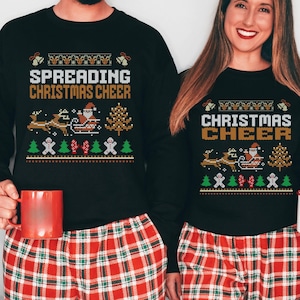 Funny Couples Ugly Christmas Sweater, Adult Humor Matching Holiday Sweater, Ugly Christmas Party Sweater, Fun Holiday Shirts, Humorous Gifts