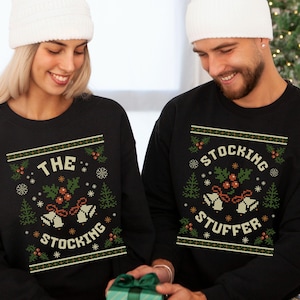 Matching Couples Ugly Christmas Sweater, Adult Humor Holiday Sweater, Ugly Christmas Party Sweater, Fun Holiday Shirts, Humorous Gifts
