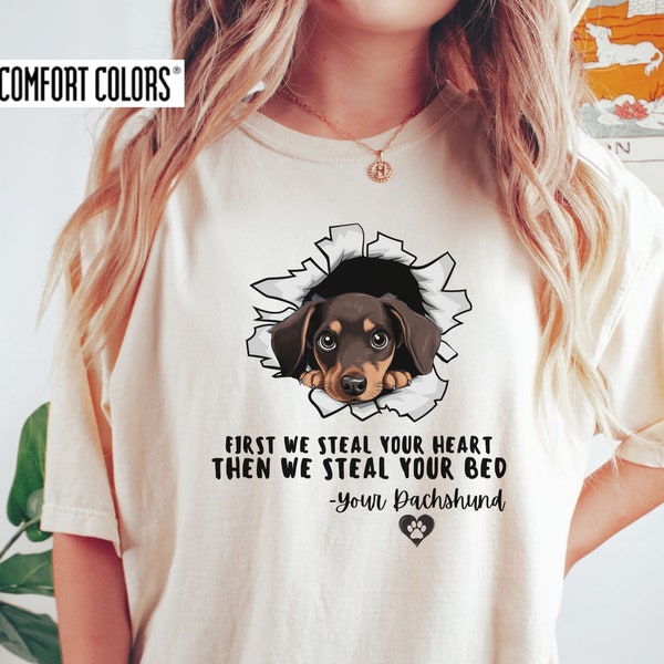 Dachshund Mom Comfort Colors® Shirt, Cute Doxie Mom T-Shirt, Dog Mom Tee, Dachshund Owner, Weiner Dog Gifts, Dachshund Lover, Doxie Mom Gift