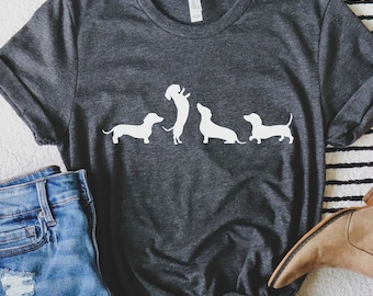 Dachshund T-Shirt, Doxie Mom Gift, Weiner Dog Tee