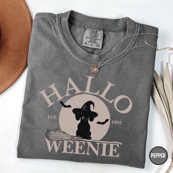 Dachshund Halloween Shirt, Comfort Colors Halloweenie Tee, Wiener Dog Mom Gift