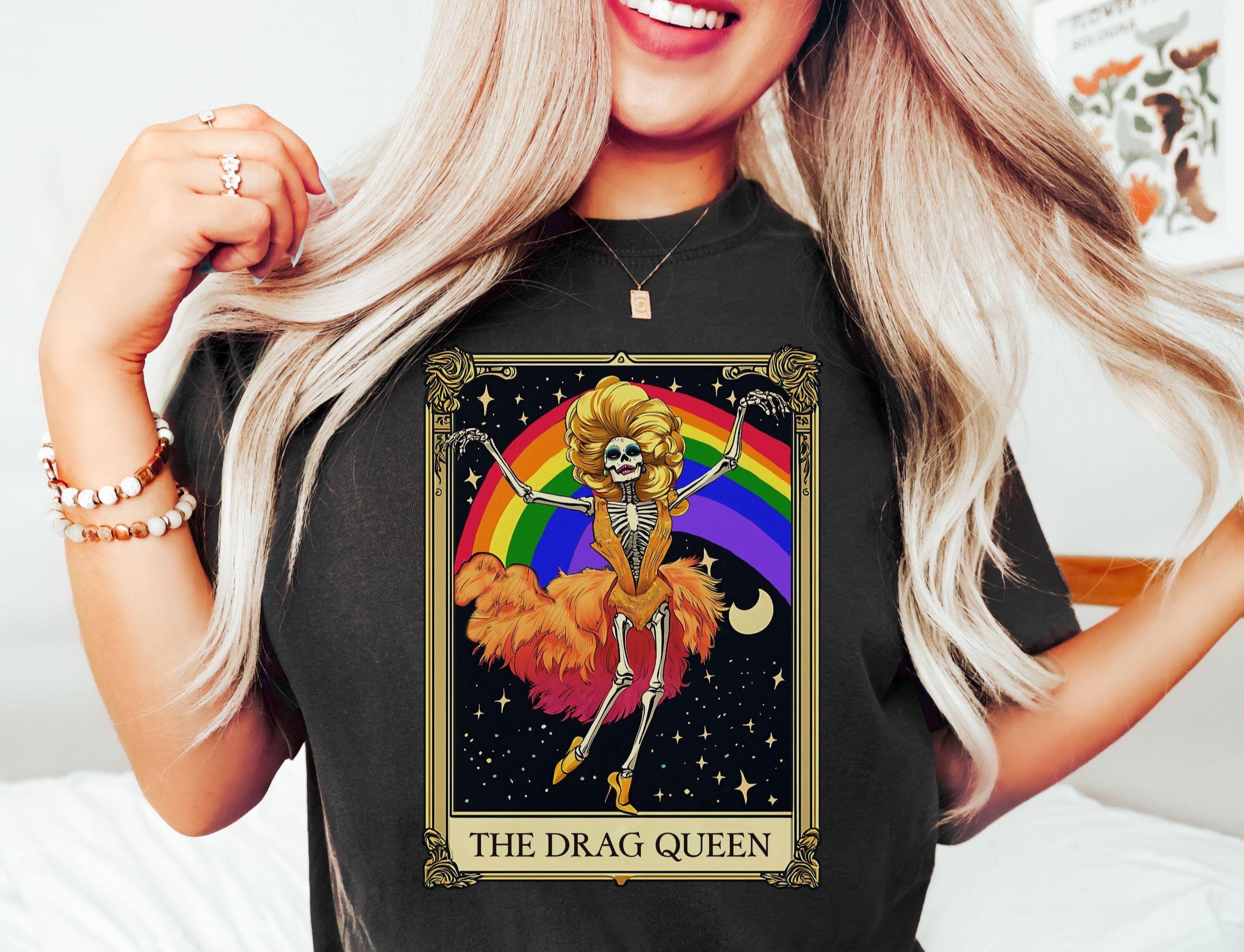 Comfort Colors Drag Queen Tarot Card Shirt, LGBTQ Pride Month Tshirt, Funny Gay Pride Tee, Pride Parade Queer Shirts, Gift for Pride