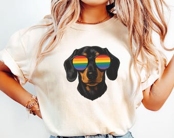 Comfort Colors Dachshund Pride Shirt: LGBTQ Wiener Dog Tee