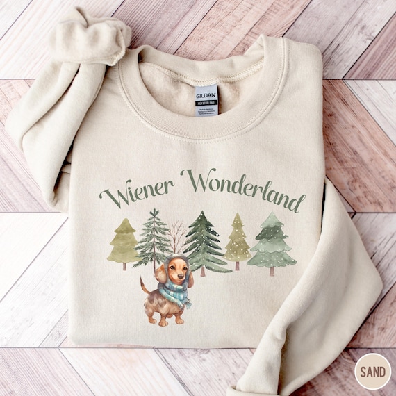 Dachshund Christmas Sweatshirt, Wiener Dog Holiday Sweater, Doxie Mom Xmas Gift