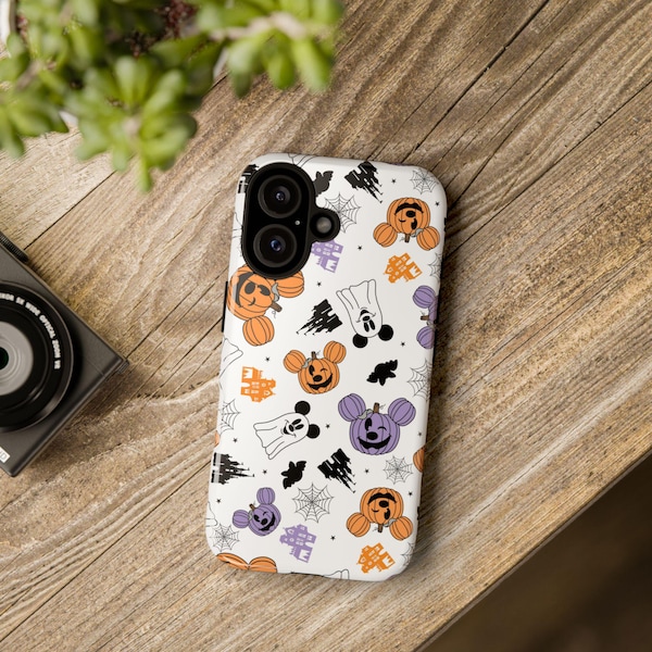 Disney Halloween Phone Case: Cute Mickey Pumpkin Ghost Design