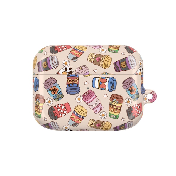 Disney Coffee Cups AirPod Case Disney Park Essential Disney Characters Coffee Cups Print Gift for Disney Lovers