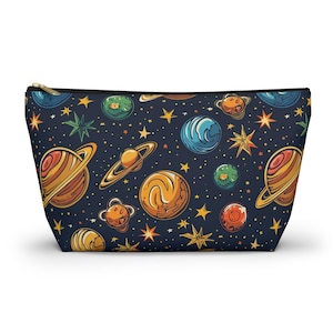 Solar System Pouch: Stars & Planets Cosmetic Bag
