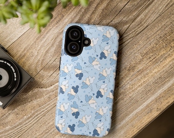 iPhone Disney Mickey Balloons Cute Mickey Phone Case Blue iPhone Case Mickey Head Balloons Phone Case Compatible with iPhone XS-15