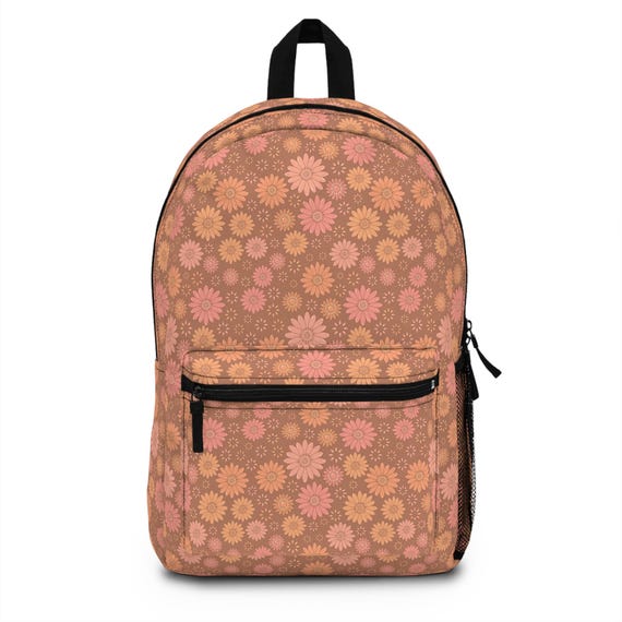 Boho Pink Patterned Women\'s Backpack Western cowgirl cute boho pink pattern main image 2