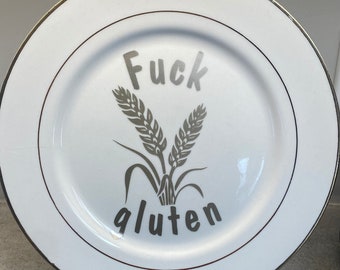 F*ck Gluten Plate, Modern wall decor