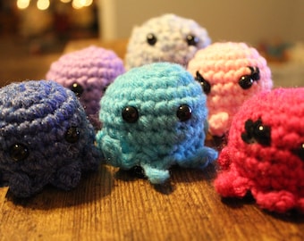 Crocheted Octopus Plushie, Handmade Stuffed Animal