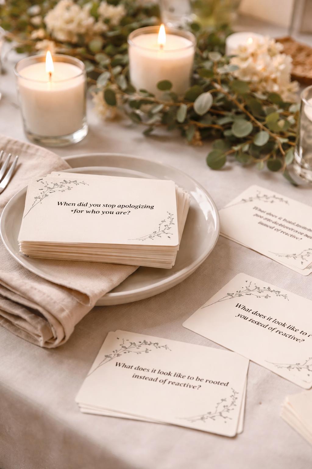 Printable Conversation Cards | 100 Deep Questions for Gatherings ...