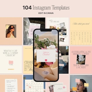 Scrapbook Instagram Templates | Social Media Kit for Wedding Pros | Editable Content Creator Canva Posts