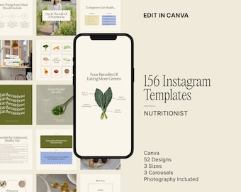 Nutrition Template Instagram Health Coach Templates Dietician Social Media Templates Wellness Coach Instagram Templates Nutritionist Food
