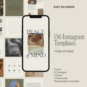 Yoga Studio Instagram Templates Pilates Studio Templates Fitness Social Media Templates Yoga Studio Boho Instagram Templates Wellness Coach