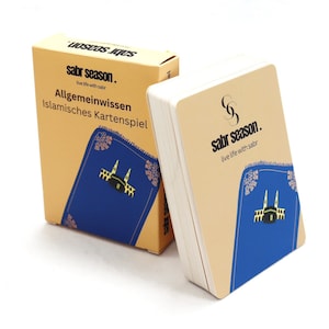 Juego de cartas islámico: conocimientos generales, términos, profetas, Islam, Ramadán en alemán